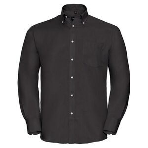 Russell Collection Mens Ultimate Non-Iron Long-Sleeved Formal Shirt / Black